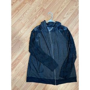 Torrid - Lace Sleeve Zip Front Hoodie 2